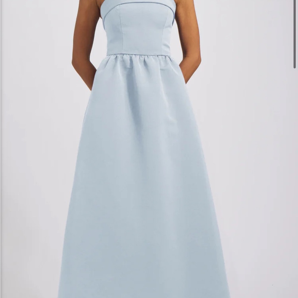 Amsale Strapless Light Blue Gown - Renee